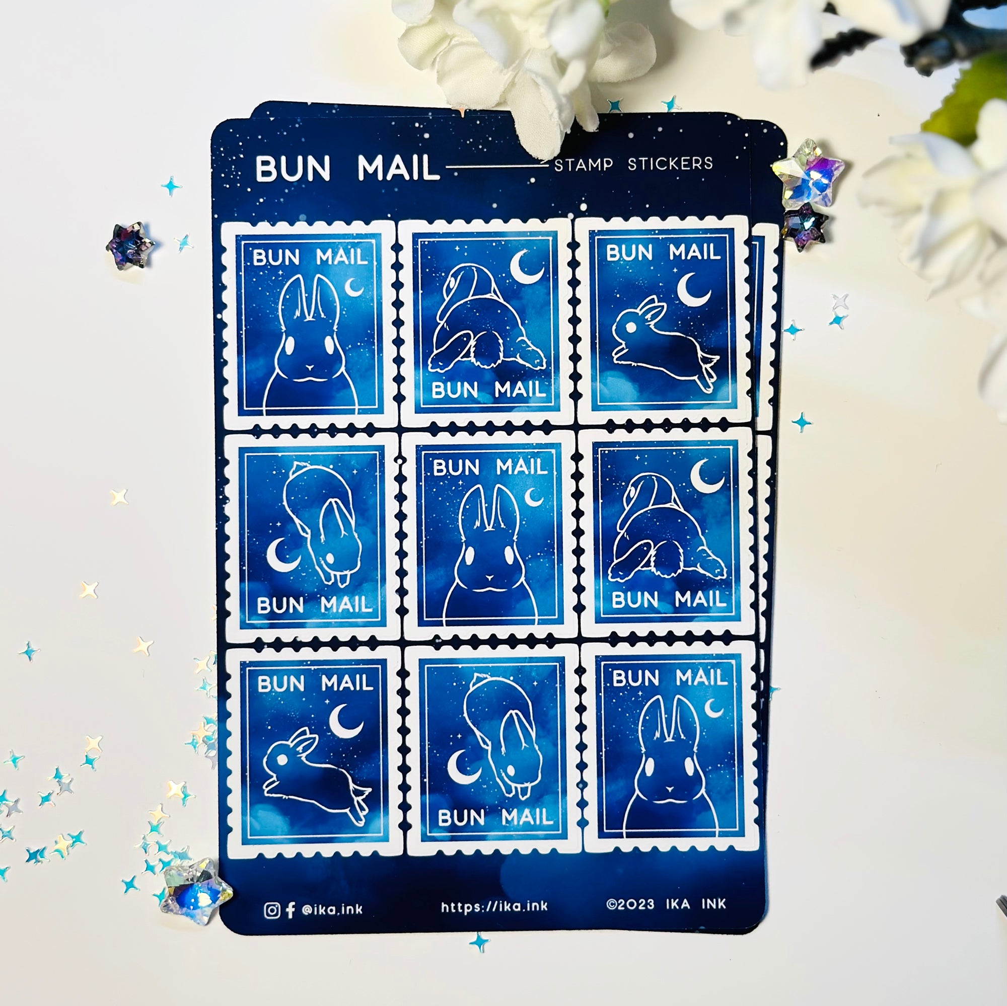 KYOWA | Flower Stamp Sticker Sheet | 62-D46