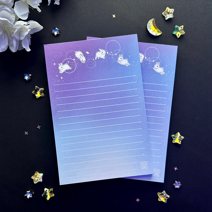 Celestial Circles Bunny Notepad