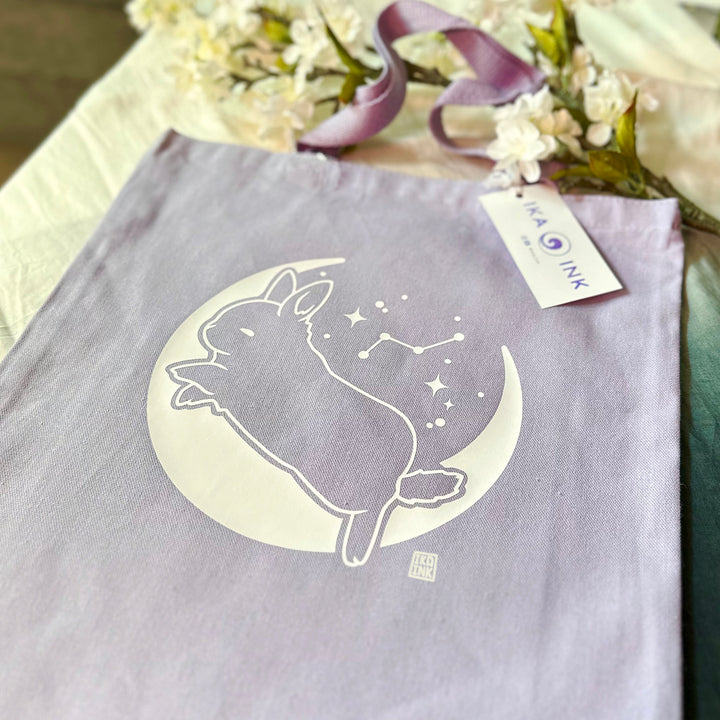 Dancing Moon Bunny Tote Bag