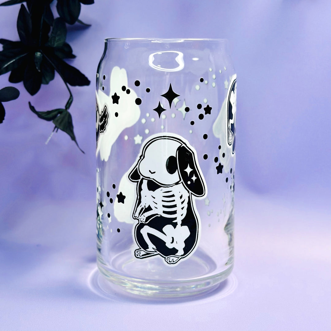 Skeleton Bunny Glass
