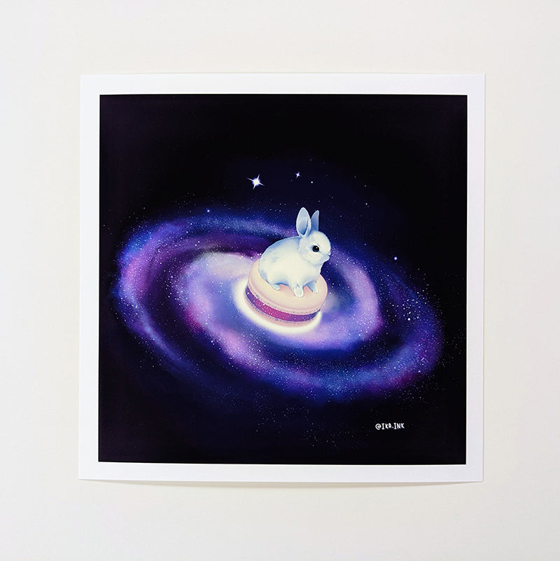 Milky Way Macaron Bunny Art Print