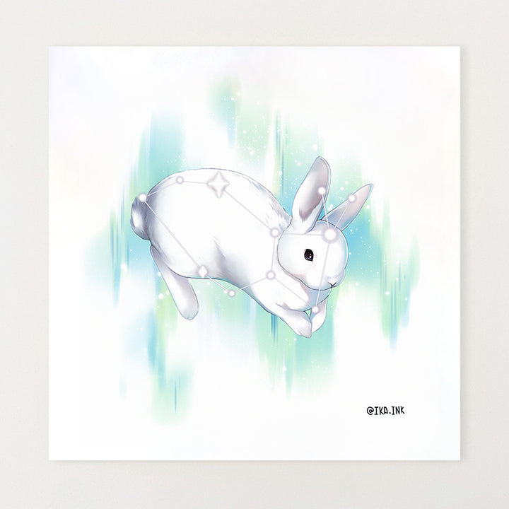 Lepus Constellation Rabbit Art Print