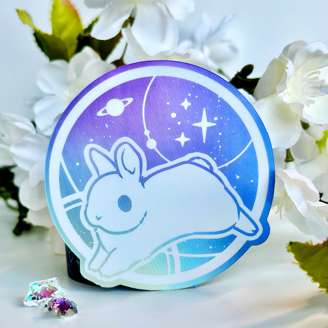 Celestial Circles Bunny Vinyl Sticker