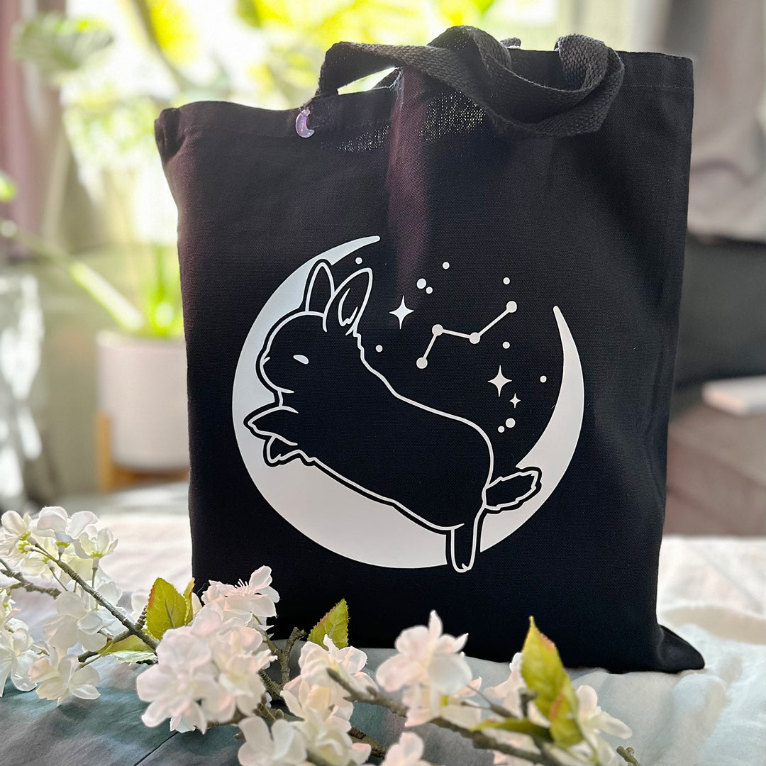 Dancing Moon Bunny Tote Bag