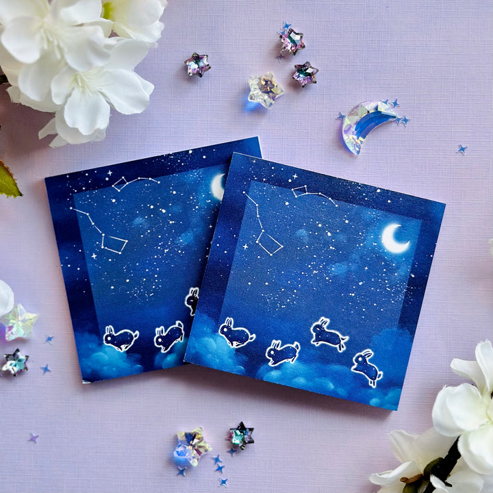 Stellar Constellation Bunnies Sticky Notepad
