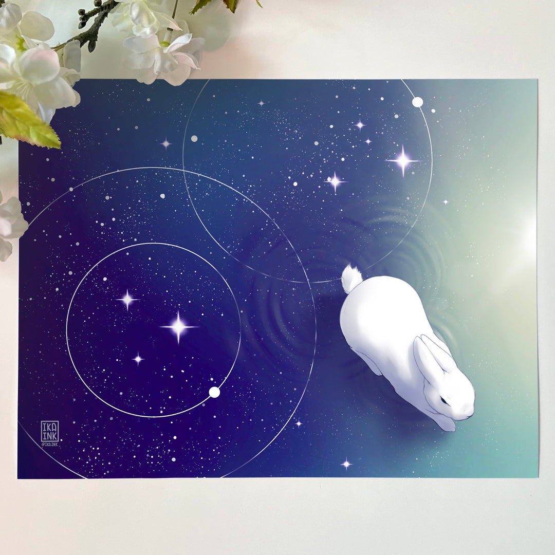 Starlight Bunny Art Print