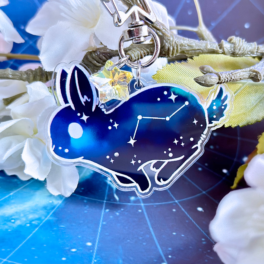 Stellar Constellation Bunny Charm Keychain