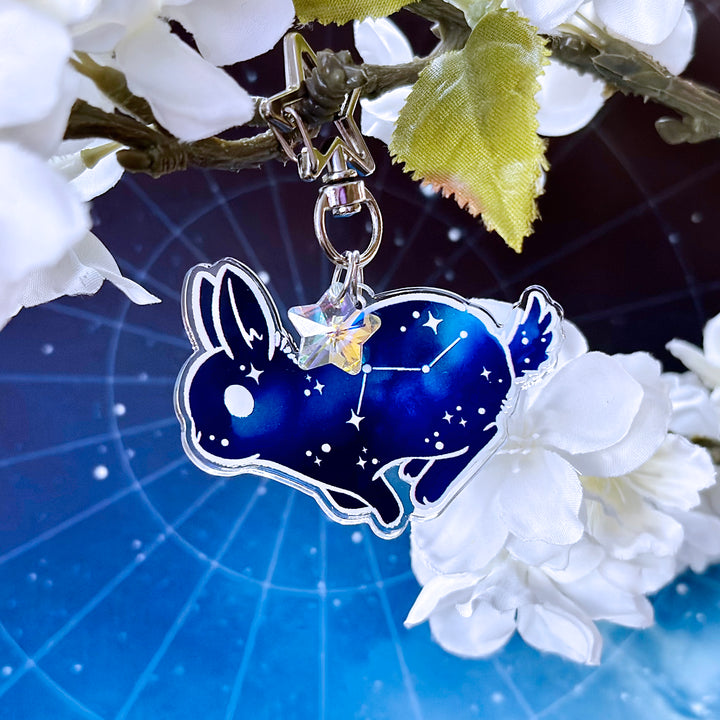 Stellar Constellation Bunny Charm Keychain