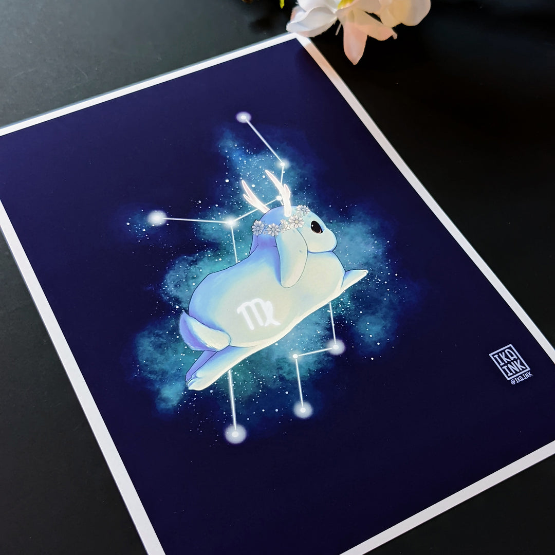 Zodiac Bunny Art Prints